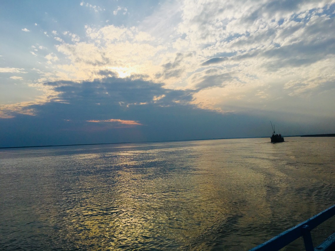 crossing the Brahmaputra in Assam