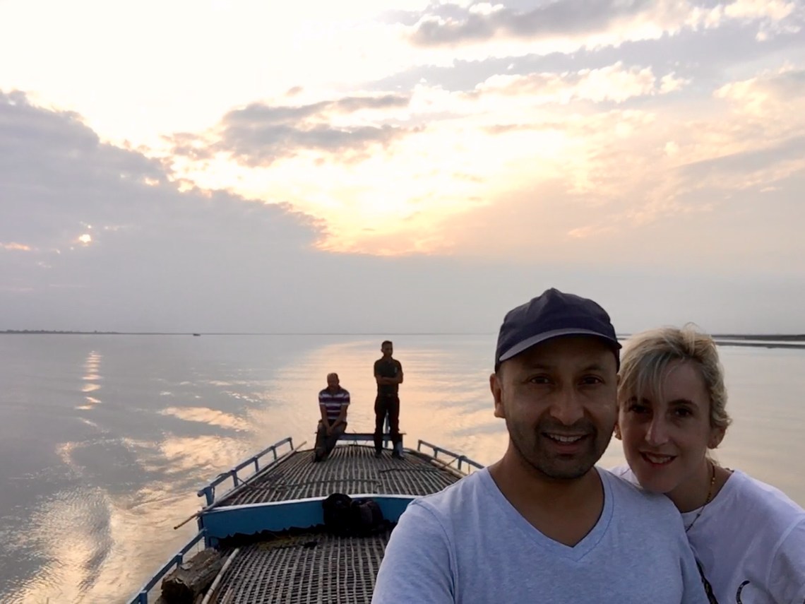 On a country boat on the Brahmaputra, Majuli, Assam