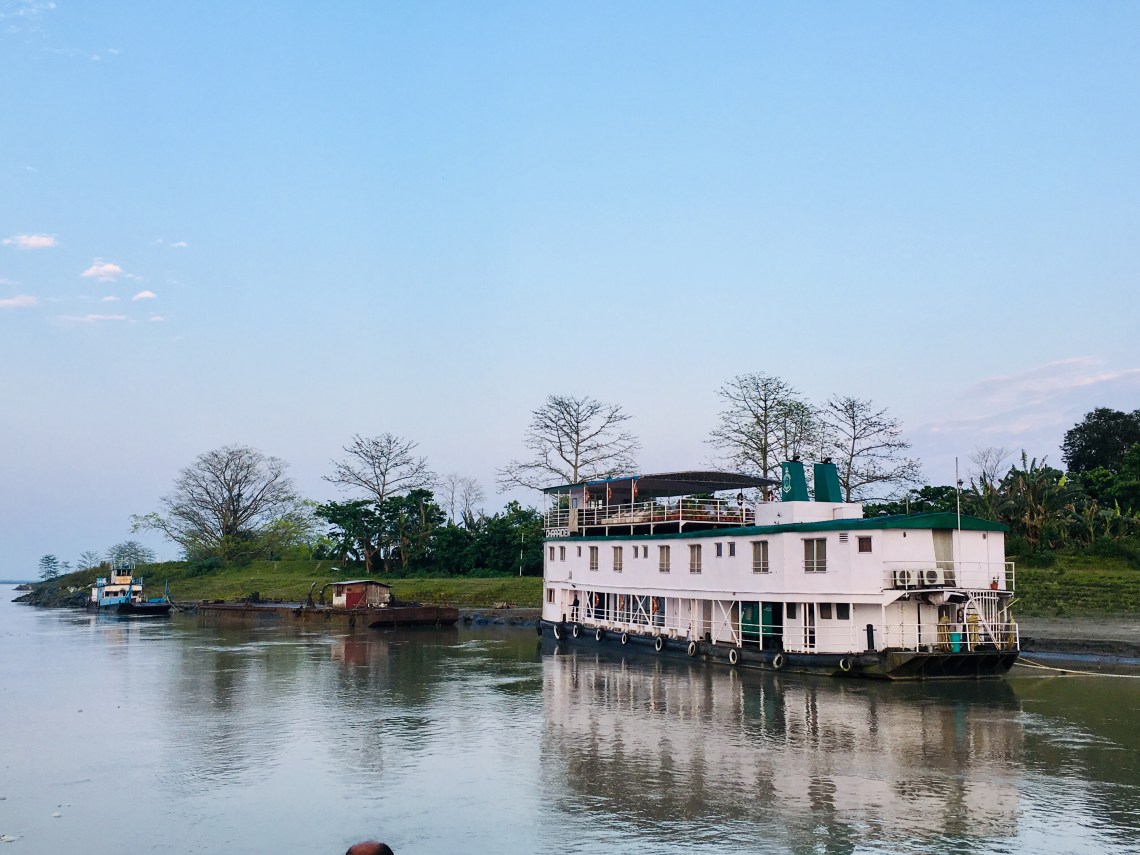 The Charaidew moored at Nimati came in to view