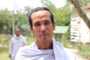 A monk in Majuli, Assam