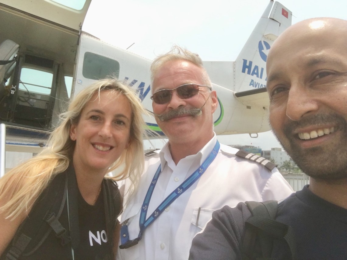 Flying to Halong Bay, Vietnam 