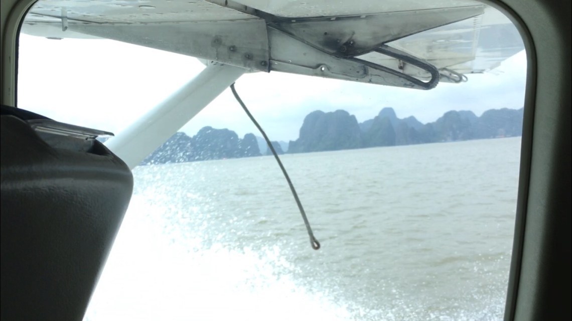 Flying to Halong Bay, Vietnam 