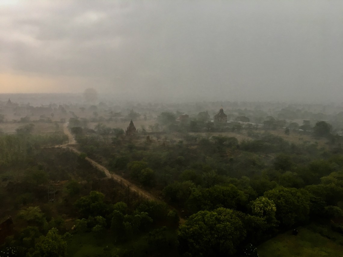 Rain over Bagan, Myanmar 