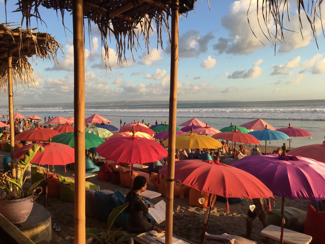 Kuta Beach, Seminyak Bali, umbrellas 